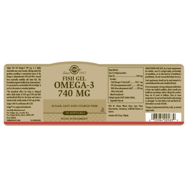 Solgar Omega-3 675mg 50 Unidades - Imagem 2