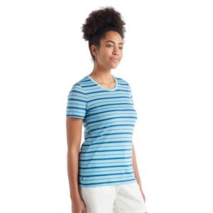 Icebreaker Camiseta De Manga Curta Wave Stripe Merino
