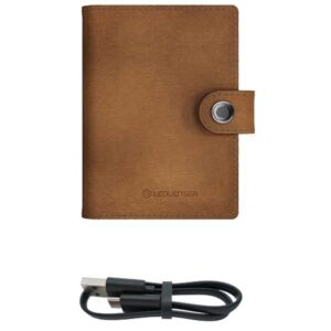 Led lenser Carteira De Couro Com Lanterna Lumens 150