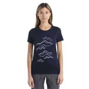 Icebreaker Camiseta De Manga Curta 150 Tech Lite II Mountain Stro Merino