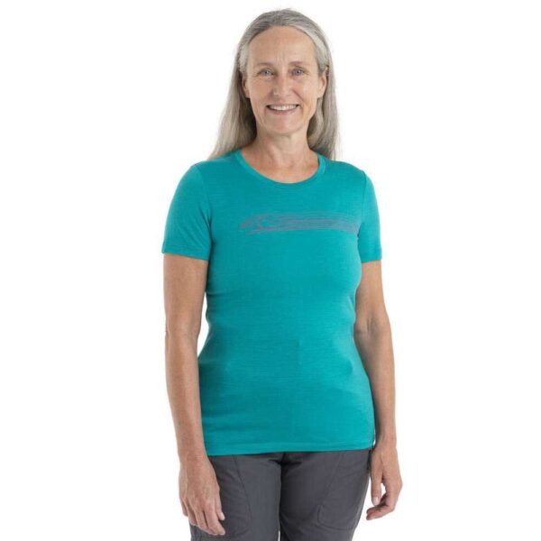 Icebreaker Camiseta De Manga Curta 150 Tech Lite II Camping Lines Merino