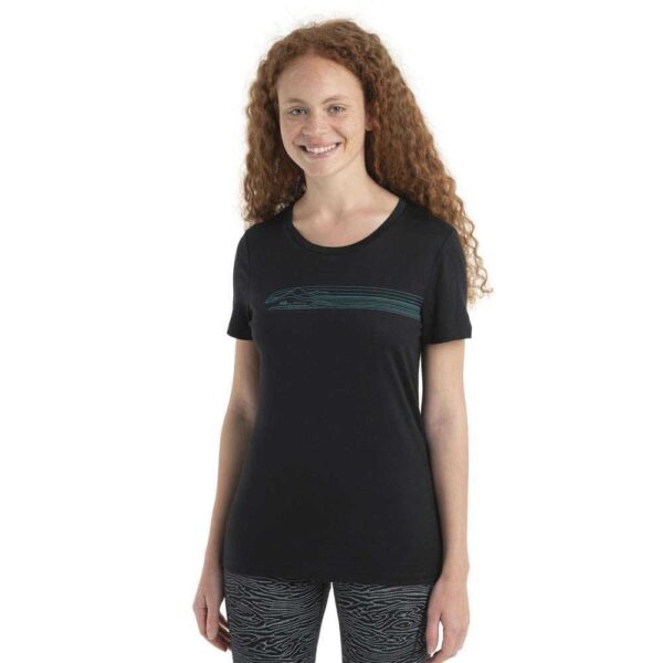 Icebreaker Camiseta De Manga Curta 150 Tech Lite II Camping Lines Merino