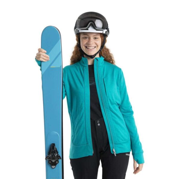 Icebreaker Camisola Interior Manga Comprida 200 Oasis Crewe Ski Stripes Merino - Imagem 3