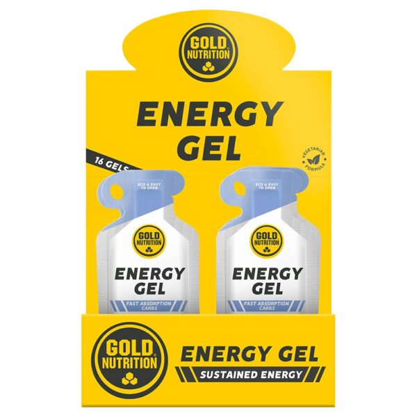 Gold nutrition Caixa De Géis Energéticos De Frutos Silvestres 40g 16 Unidades