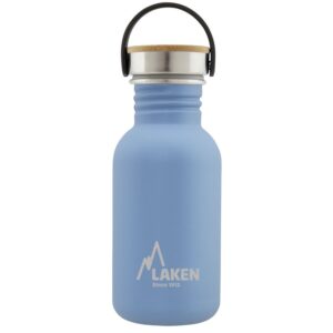 Laken Tampa De Aço Inoxidável E Bambu Basic 500ml