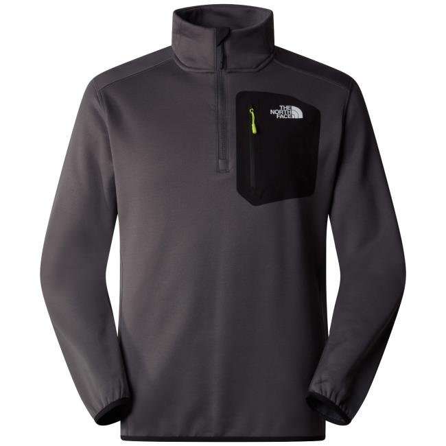 the north face M CREST 1/4 ZIP Anthracite Grey/Tnf Bla