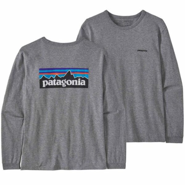patagonia WS LS P-6 LOGO RESPONS-T Gravel Heather
