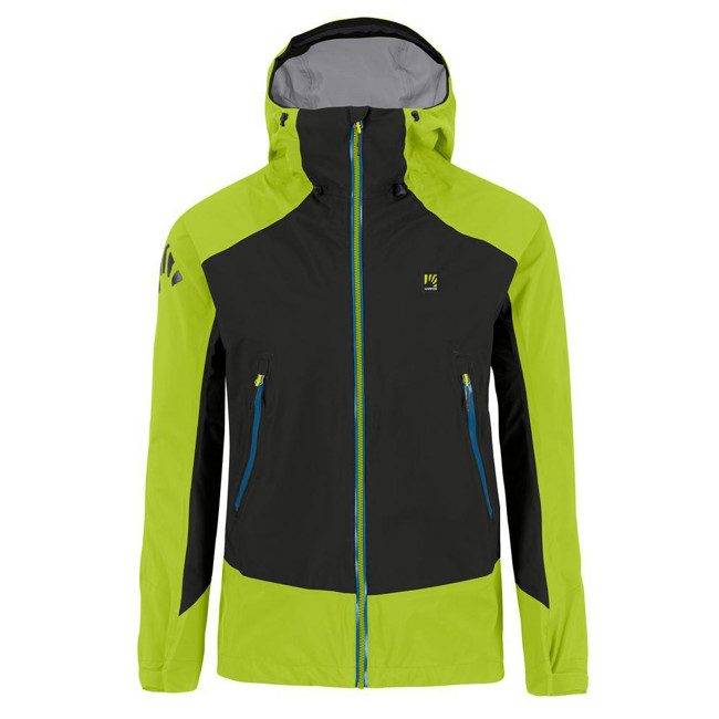 casaco karpos storm evo black/acid lime