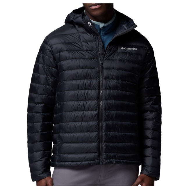 casaco columbia corelite down hooded jkt black