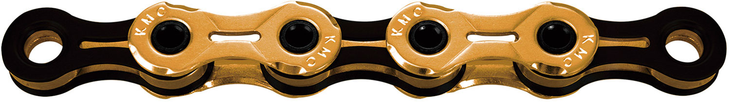 KMC X11SL Ti-N Gold/Black Waxed 11-speed chain