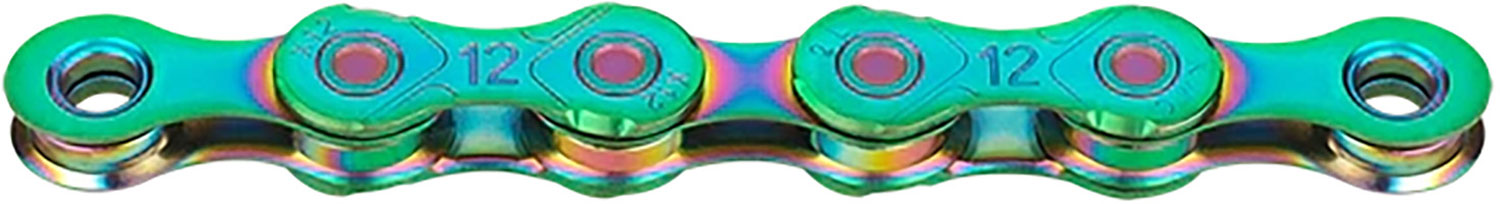 KMC X12 Aurora Green Waxed 12-speed Chain