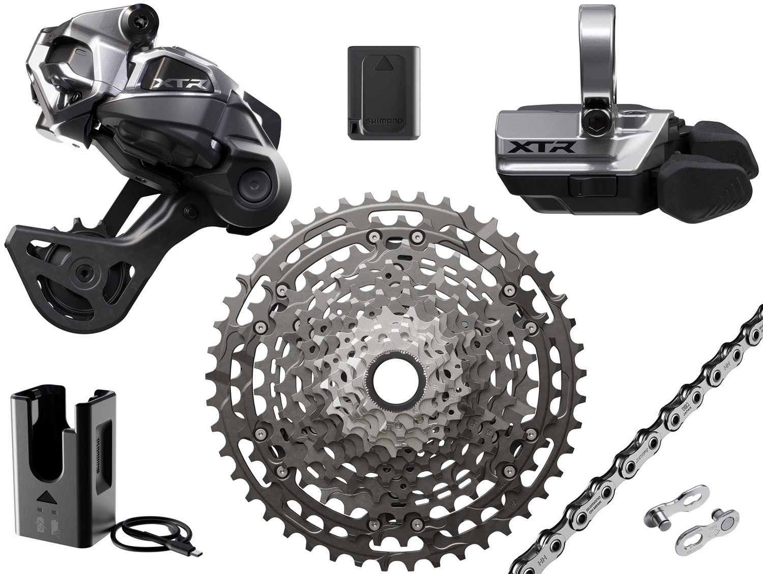 Shimano XTR Di2 M9250-GS 12-speed Upgrade Kit 9-45 Clamp