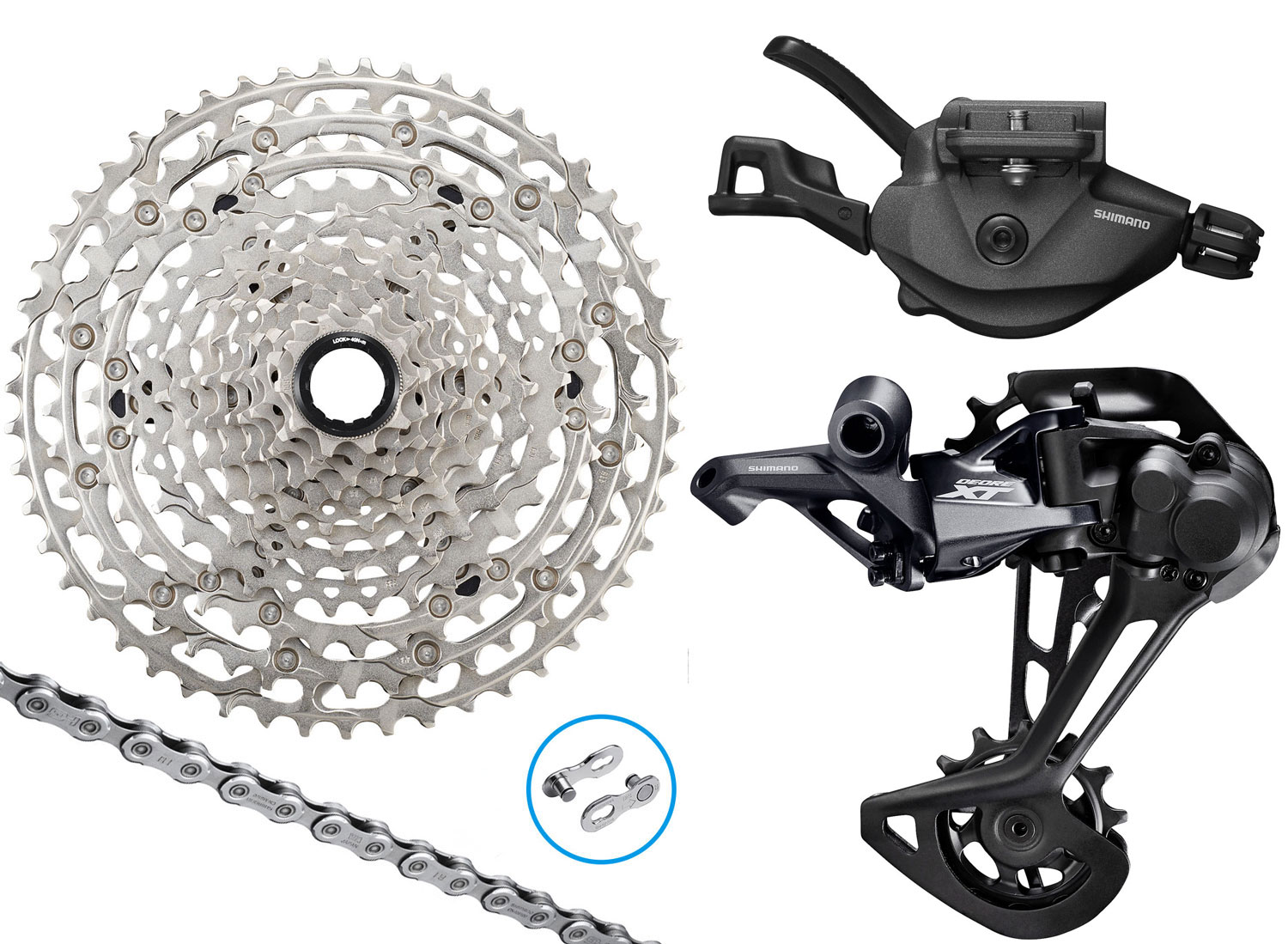Shimano XT/SLX/DEORE 1x12-speed Upgrade-Kit 11-51 I-Spec-EV