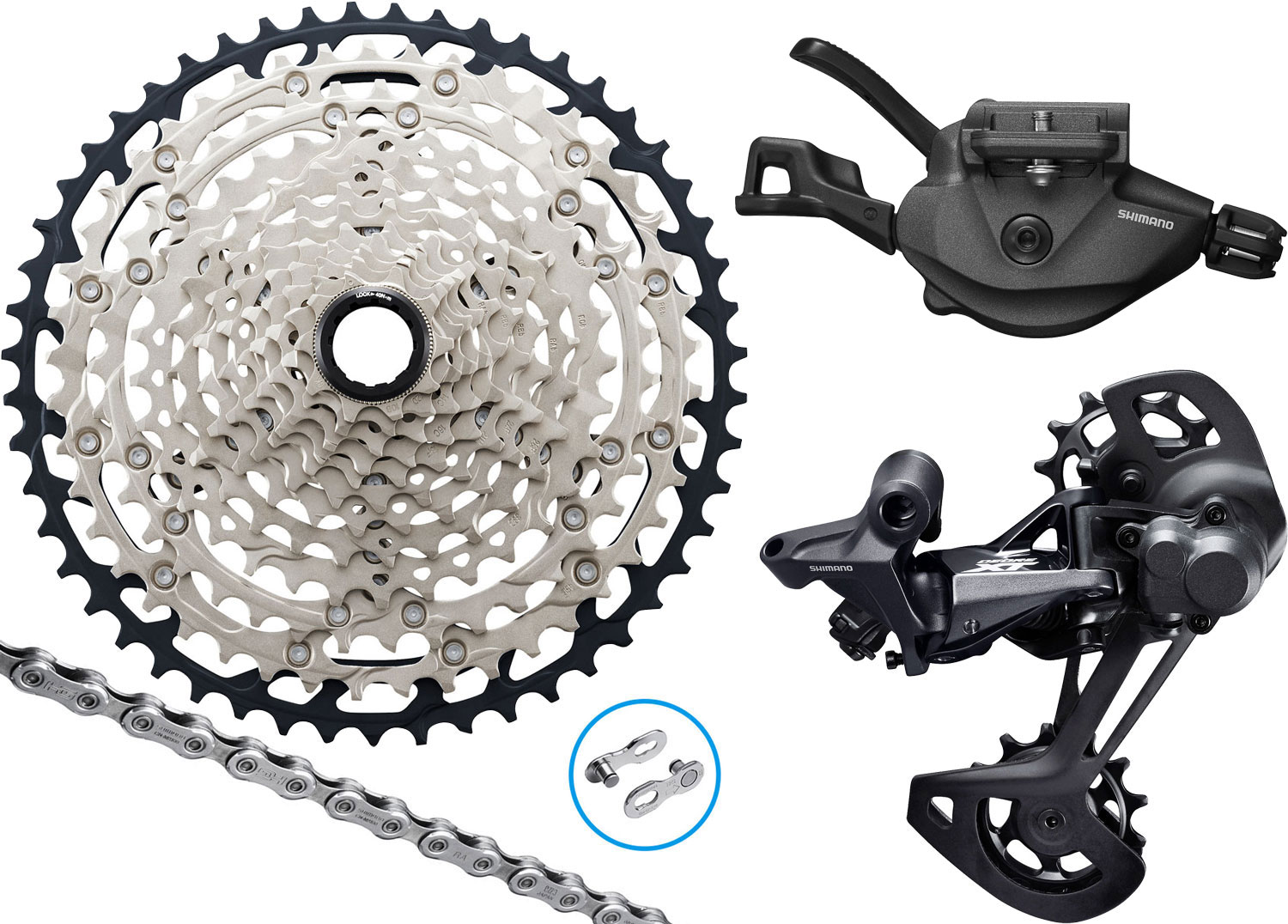 Shimano XT/SLX/DEORE 1x12-speed Upgrade Kit 10-45 I-Spec-EV