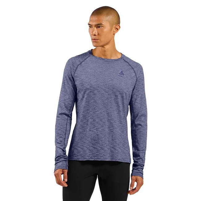 camiseta odlo crew ls x-alp pw 115 skipper blu