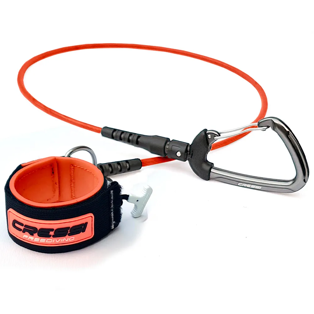 Cressi Mosquetão Apnea Silicone Lanyard 100 cm
