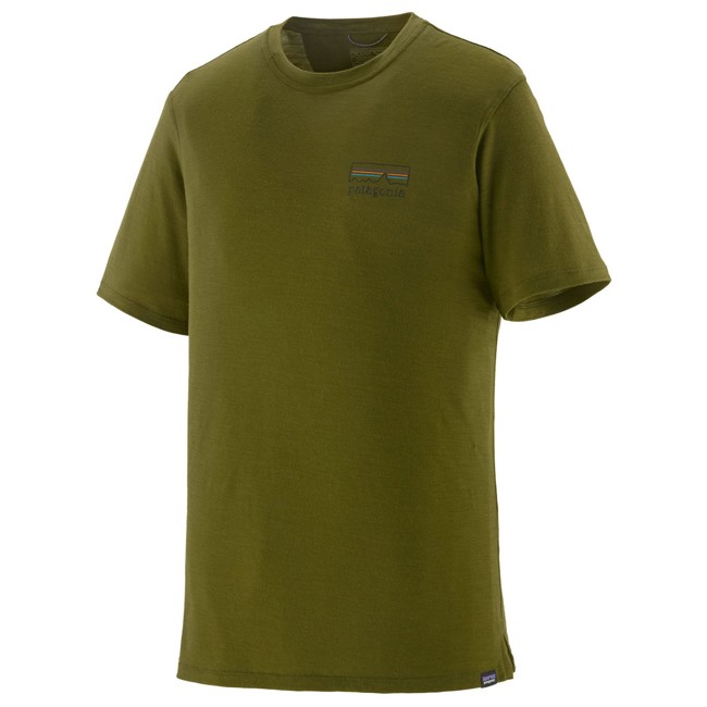 camiseta patagonia cap cool merino blend graph shirt fit