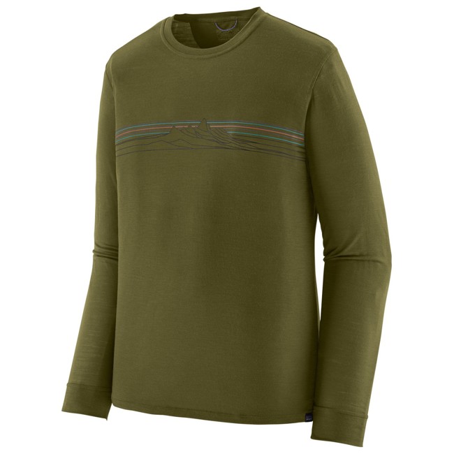 camiseta patagonia ls cap cool merino blend graph