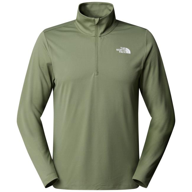 the north face m 24/7 1/4 zip tee bark mist