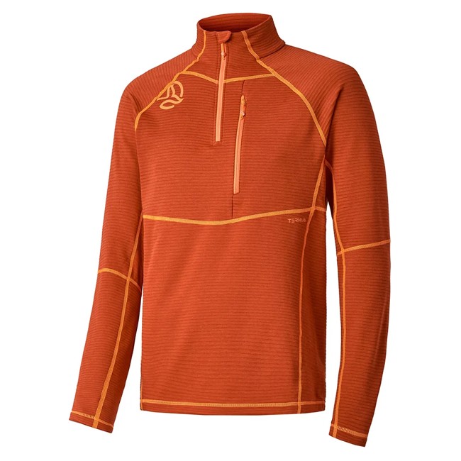 polar ternua momhill 1/2 zip m deep ginger/autumn glo
