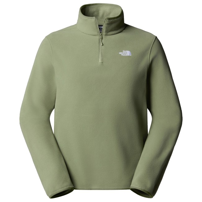 polar the north face glacier fleece 1/4 zip jkt bark mist