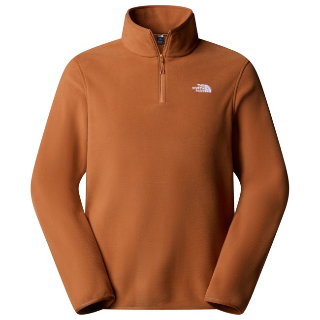 polar the north face glacier fleece 1/4 zip jkt burnt umber
