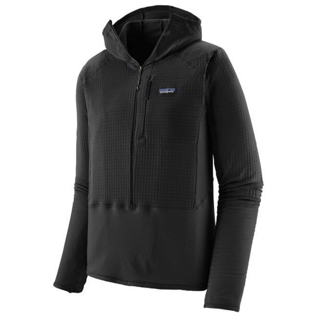 polar patagonia r1 p/o hoody black
