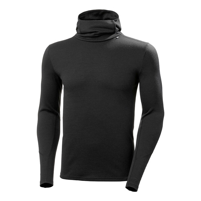 camiseta helly hansen lifa merino midweight hoodie black