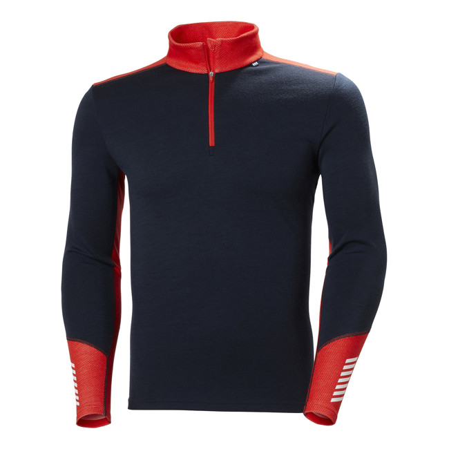 camiseta helly hansen merino midweight 1/2 zip navy