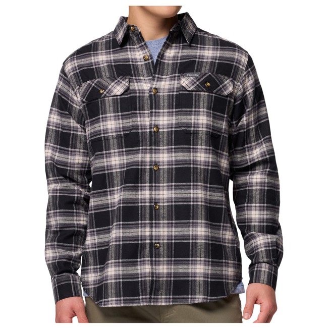 camisa columbia stretch flannel black two lane