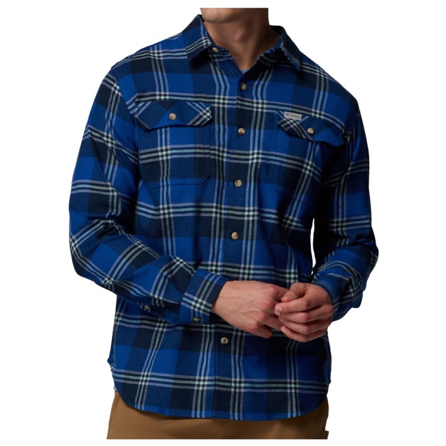 camisa columbia flare gun stretch flannel mtn blue trail