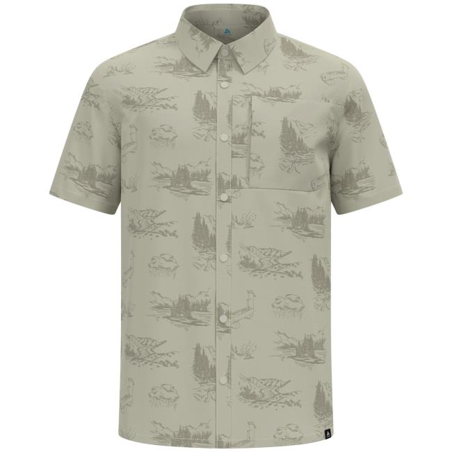 odlo essentials ss print hiking shirt