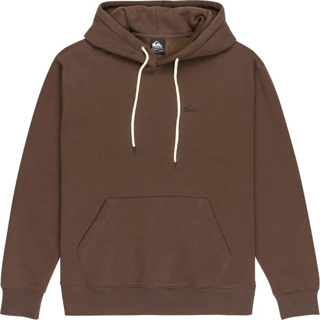 camisola com capuz quiksilver salt water hood chocolate brown