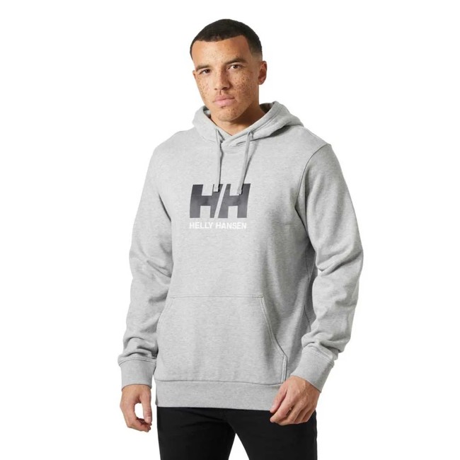camisola com capuz helly hansen logo 3.0 grey melange