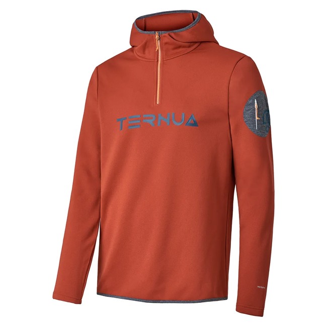 camisola com capuz ternua spot hood 1/2 zip m deep ginger