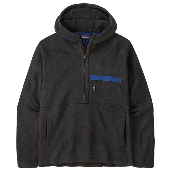 polar patagonia ms better sweater 1/2 zip p/o black