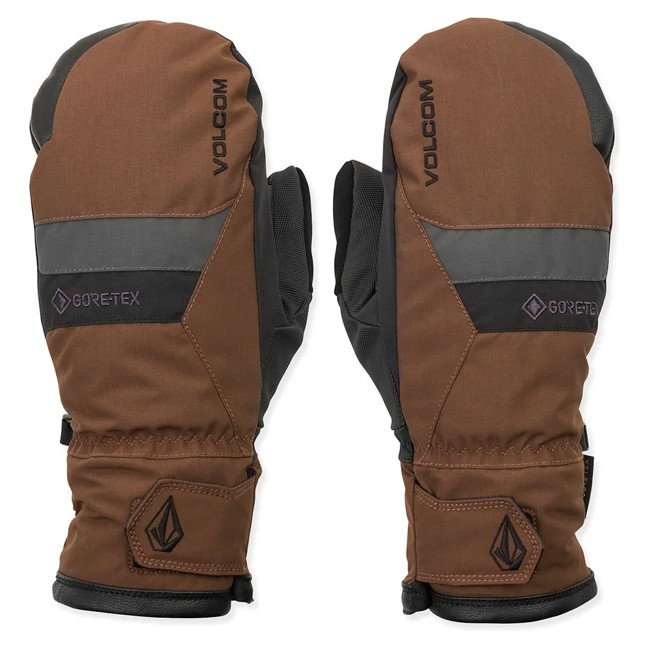 luvas sem dedos volcom stay dry gore-tex brown