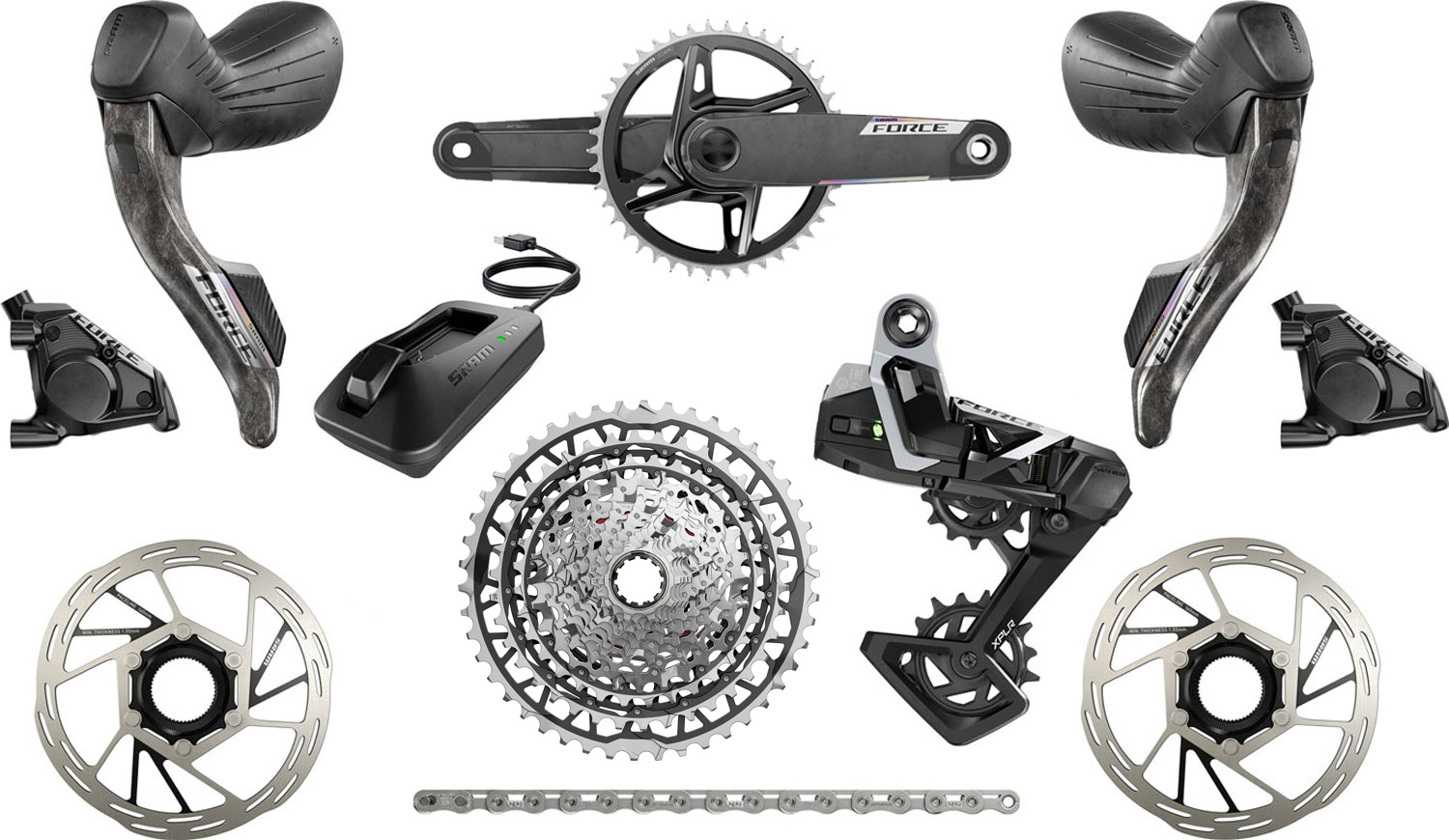 SRAM Force E1 XPLR Powermeter Wide Carbon AXS 13-speed Groupset