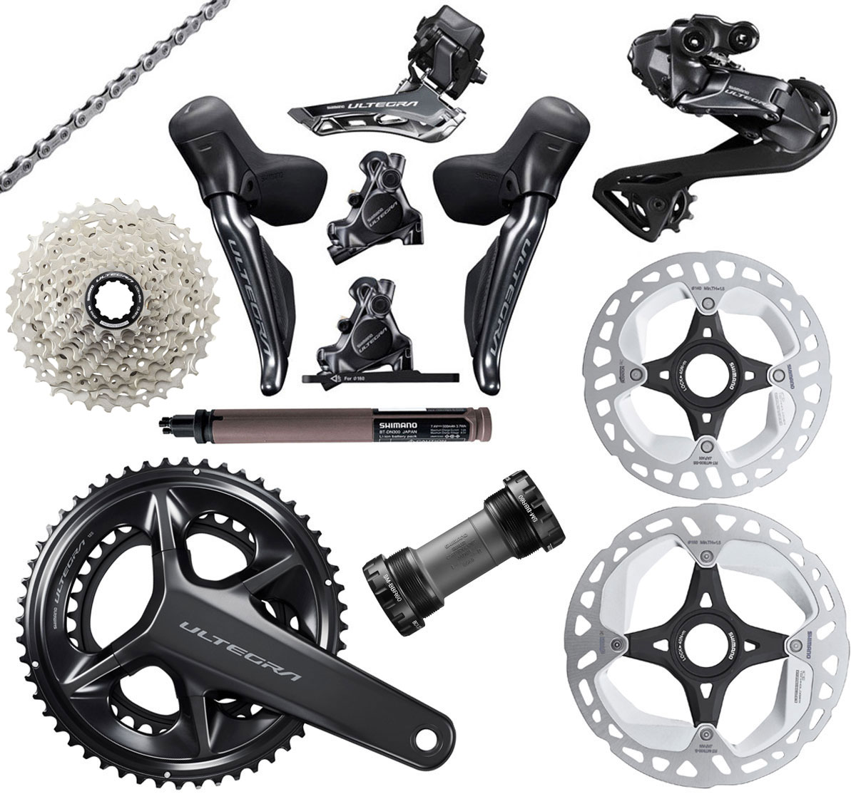 Shimano ULTEGRA Di2 R8150 2x12-speed Group Disc 140/160mm