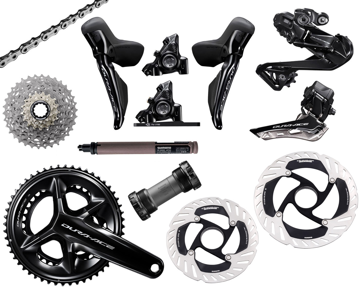 Shimano DURA ACE Di2 R9270 2x12-speed Group Disc 140/160mm