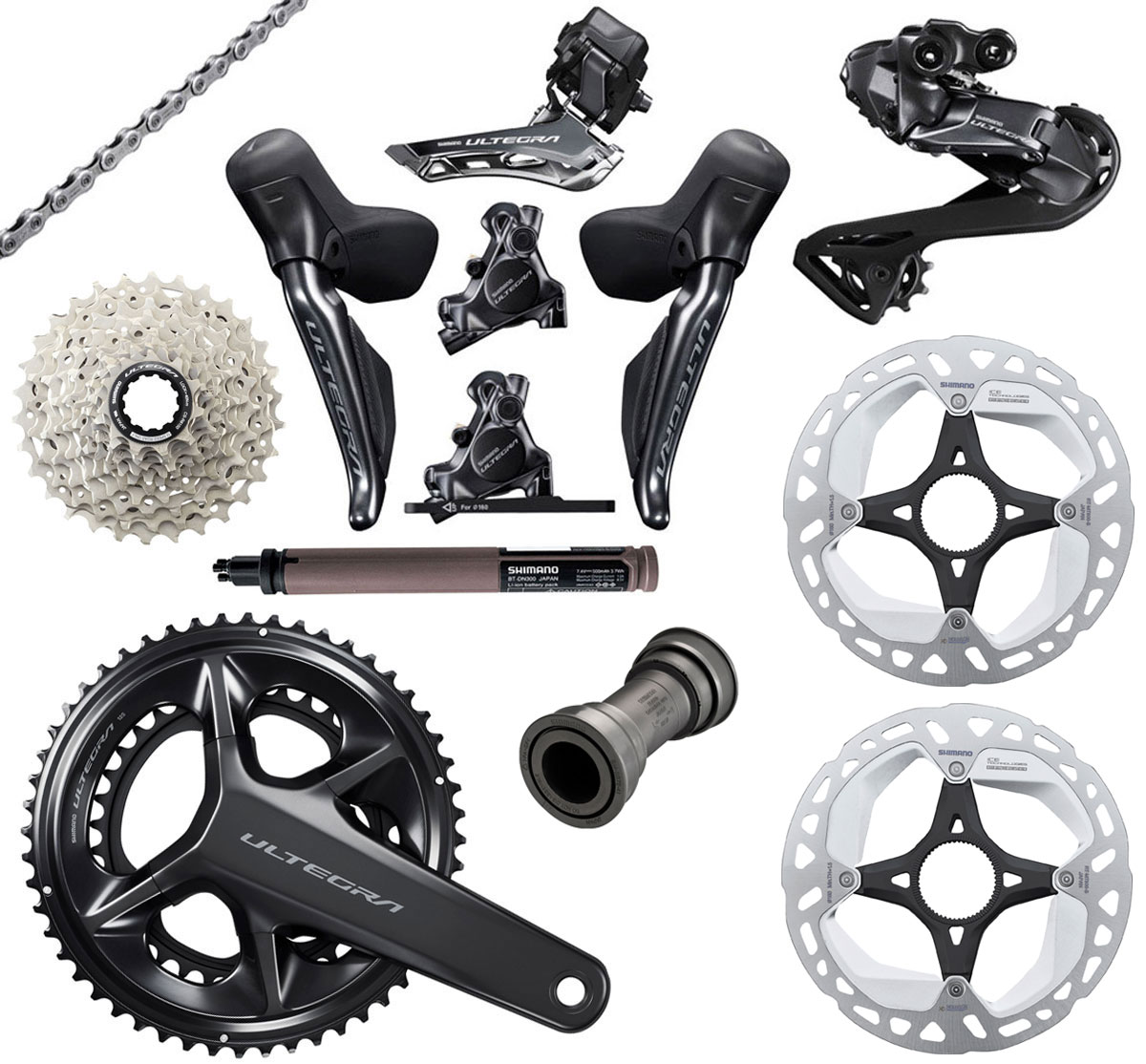 Shimano ULTEGRA Di2 R8170 2x12-speed Group Disc 160/160mm