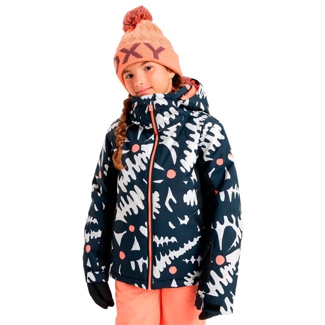 casaco roxy free jet true black big flower