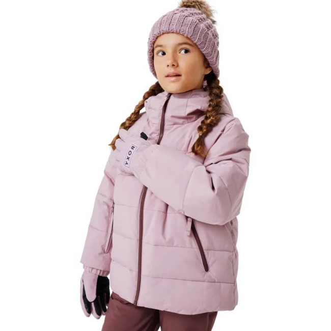 casaco roxy snowyhillpuffy discreet mauve
