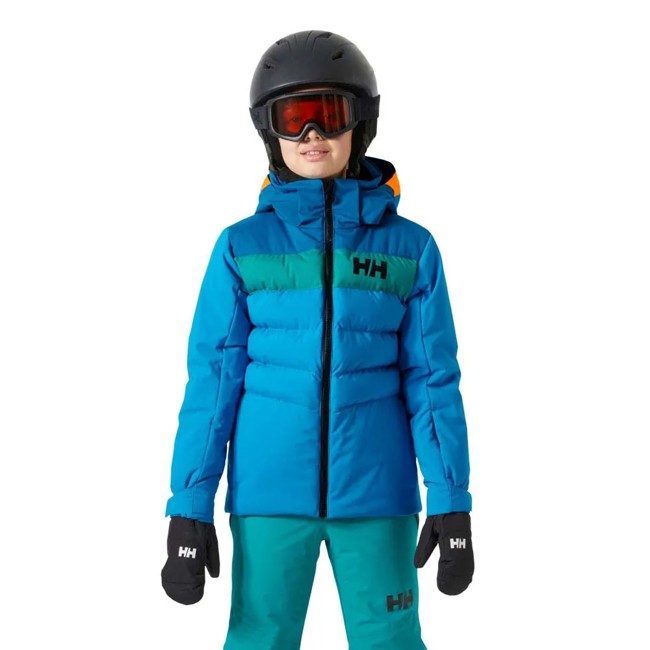 casaco helly hansen jr cyclone neptune blu
