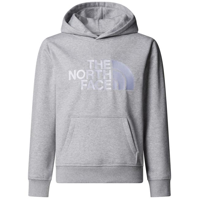 the north face teen drew peak po ho tnf light grey heat