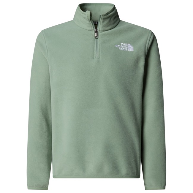 polar the north face teen glacier 1/4 zip slate moss
