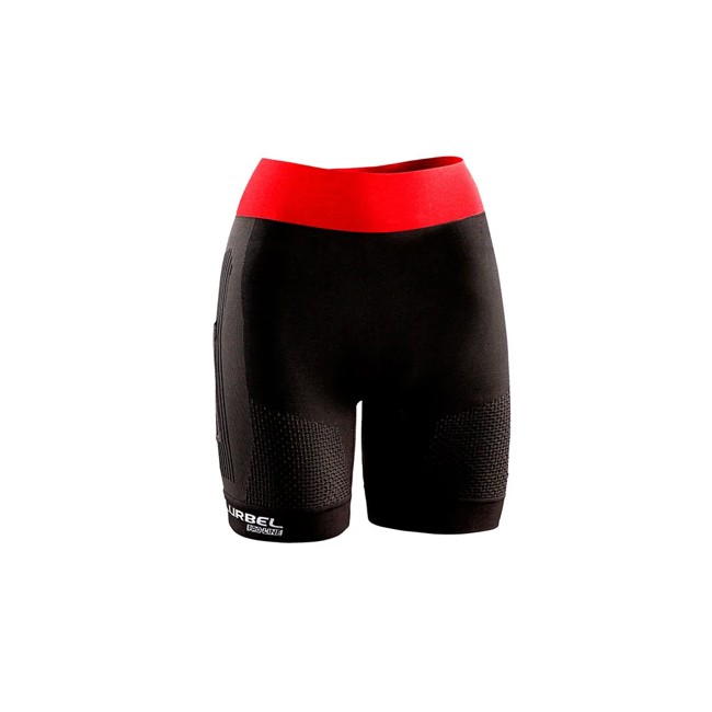 leggings lurbel tifon pro shorts w negro/rojo