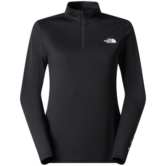the north face w flex 1/4 zip-graphic tnf black