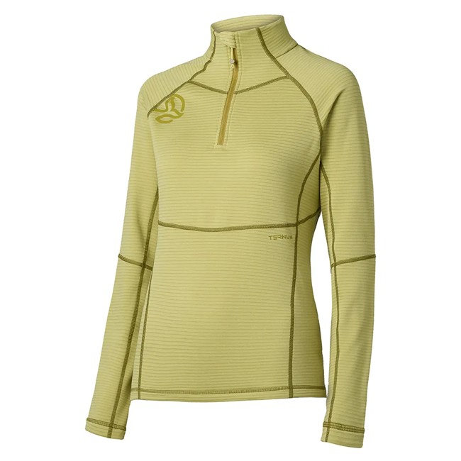 polar ternua momhill 1/2 zip w pastel olive
