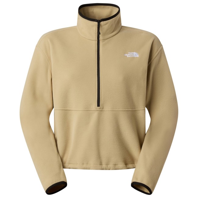 casaco the north face glacier fleece 1/2 zip short jkt khaki